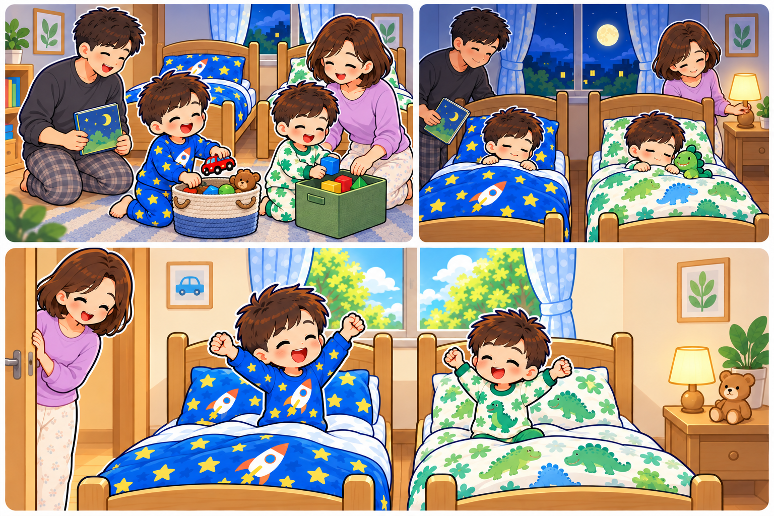 睡得早，醒来精神好